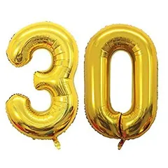 (Number 30 Balloons) - GOER 110cm Gold 30 Number BalloonsJumbo Foil Helium Balloons for for 30th Birthday Party Decorations and 30