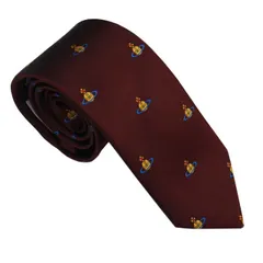 【新品】Vivienne Westwood ヴィヴィアンウエストウッド ネクタイ AW2021モデル 81050001 W001S I411-OXBLOOD シルク100％ 先幅：7cm 送料無料 プレゼント ギフト メンズ