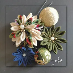 ☆再販☆【つまみ細工・和玉髪飾り】和装/振袖/袴/卒業式/成人式/七五三/浴衣/玉かんざし/ちりめん玉