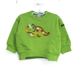 プティマイン スウェット トレーナー トップス 恐竜 未使用品 ベビー 男の子用 90サイズ 黄緑 petit main