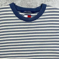 90年代 TOMMY HILFIGER トミーヒルフィガー ボーダーTシャツ メンズXL相当 
