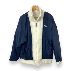 FILA リバーシブル ボア ジャケット ナイロン M フィラ ブルゾン ★ ◆■