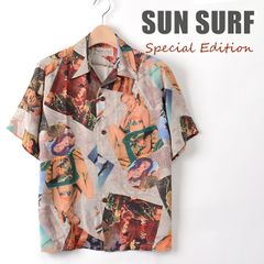 美品】SUN SURF サンサーフ WAVE RIDER アロハシャツ リネン - メルカリ