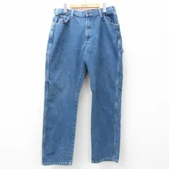 W36/古着 ディッキーズ Dickies ペインター パンツ メンズ コットン 紺 ネイビー デニム 25may15 中古 ボトムス ロング