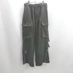 ◇ Θ ATTITUDE MAKES STYLE！ ウエストゴム カーゴパンツ サイズM ブラック メンズ E  【1502060042499】