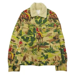 14AW ビズビム VISVIM CARAVAN JKT キャラバン ランチ ジャケット カウボーイ 乗馬 サボテン 総柄 ボアカラー 中綿 コットンツイル ジャンパー ブルゾン 上着 アウター 2 ベージュ ブラウン グリーン レッド ☆AA★のサムネイル