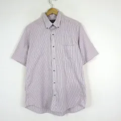 ニューヨーカー NEWYORKER NY CARE FREE シャツ マルチストライプ ボタンダウン イージーケア コットン 半袖 XL 白 ホワイト 青 ブルー 赤 レッド 大きいサイズ