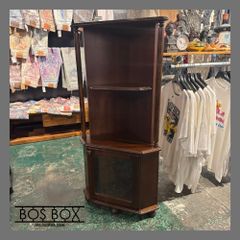 hikari 光製作所 コーナーキャビネット ミニチェスト ディスプレイ  ミニチェスト コーナーラック ウッド ダークブラウン●BC05N153