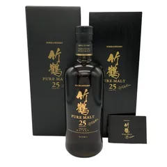 美品⭐︎(空瓶)竹鶴 ピュアモルト 25年 700ml 2025年最新】竹鶴25年空瓶の人気アイテム - メルカリ