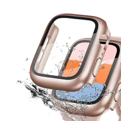 【在庫セール】for Apple DIKESHGU Watch防水ケース Series9/7/8 41mm/45mm アップルウォッチ シリーズ9/7/8用保護カバー ガラスフィルム 一体型 PC素材 タッチ感良好 アップルウォッチ第7/8世代 用 カバー A