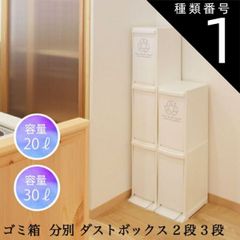 種類1：20L　2段 ゴミ箱 20リットル 30リットル 分別 ダストボックス 2段 3段 おしゃれ スリム 分別ゴミ箱 キッチン 日本製 洗面所 フラップ扉 フットペダル式 屋内 屋外 新生活 引越し 一人暮らし アウトドア  オフィス 学校 病院 公共団体