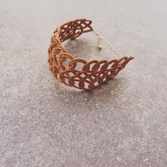 New!!ラタンブレスレット《accessory》波・茶染め