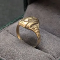 カレッジリング　10k　1927年　4号　石無し　シグネットリング 風　ピンキー カレッジリング 10k 1927年 4号 石無し シグネットリング 風