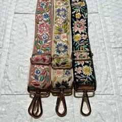 インド刺繍リボン　ショルダーストラップ　ショルダーベルト　スマホストラップ　ハンドメイド　＊No.25