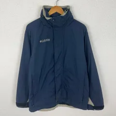Columbia コロンビア ナイロンジャケット 刺繍ロゴ ネイビー Sサイズ メンズ 古着 スポーツMIX　ストリート