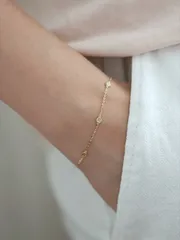 ジュエリー レディース ブレスレット チェーン S925 スターリングシルバーキュービックジルコニア小さな丸いプレート形の日本シンプルなオールマッチ繊細な日常着薄型ブレスレット女性のための