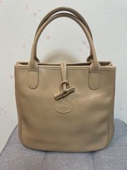 ロンシャン　ハンドバッグ　ベージュ　本革　中古