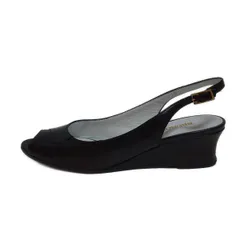 BRUNOMAGLI(ブルーノマリ) サンダル 34 レディース - 黒 ウェッジソール レザー