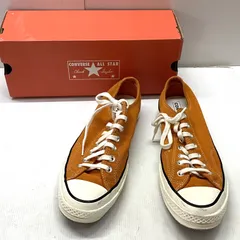 03w15340【箱付き】CONVERSE ALL STAR コンバース チャックテイラー CT70 CAMPFIRE ORANGE  LOW CUT オレンジ ローカット スエード素材 166217C  27.5cm UK9 メンズ  スニーカー