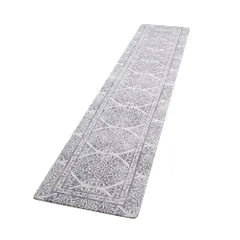【新着商品】グレー キリム 約45cm*240cm お手入れ簡単 厚さ10mm 防炎 抗菌 滑り止め おしゃれ 撥水 PVC ット 拭ける台所マ キッチンマット Ashmore