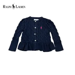 934◯ RALPH LAUREN へプラム　カーディガン　ネイビー　9M