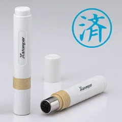 シャチハタ 簿記スタンパー 藍 0018 済 X-BKL アイ 0018 スミ （1点）