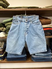 80s stussy denim shorts made in USA