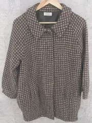 ■ KBF アーバンリサーチ 総柄 ステンカラー コート   ブラウン ベージュ レディース  【1002799603690】