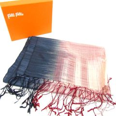 フォリフォリ ストール ショール シルク ブランド 小物 レディース レッド×ブルー Folli Follie 【中古】のサムネイル
