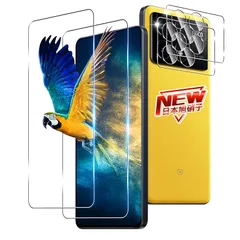 【2+2枚セット】 対応 Xiaomi POCO X6 Pro ガラスフィルム 2枚 + レンズ保護フィルム 2枚 指紋認証 対応 シャオミ Poco X6 Pro フィルム 強化ガラスフィルム ケース 【 硬度9H 日本旭硝子製 】 対応 Xiaomi 