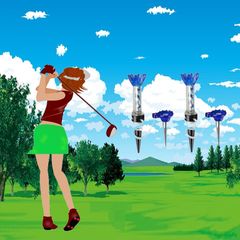 ゴルフティー フレキシブル マグネットゴルフティ（70㎜）2本セット 2ウエイ