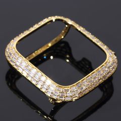 アップルウォッチ エメラルドカット カバー カスタムベゼル 18K  