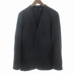ソフネット SOPHNET. 22AW NO COLLAR JACKET ノーカラージャケット 裏地なし コットン ウール混 無地 SOPH-222020 黒 ブラック Mのサムネイル
