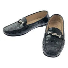 TOD'S / トッズ | ダブルT クロコ型押し ドライビングシューズ