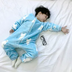 ☆ タイプC ☆ 110cm ☆ キッズ スリーパー pk001 パジャマ キッズ オールインワン スリーパー ルームウエア 寝袋パジャマ 部屋着 寝巻き 寝間着 長袖 柔らか 防寒 保温 ファスナー開閉 ベビー服 子供服 かわいい カワイイ 秋 冬