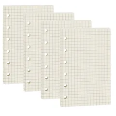 【数量限定】A7サイズ 45枚*4冊 6穴 システム手帳 システム手帳用 滑らかな書き心地 手帳リフィル ルーズリーフ用 バインダー用 BLOOPIC 詰め替え用紙 (グラフ用紙)