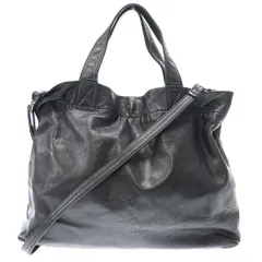 Yohji Yamamoto collections ヨウジヤマモトコレクションズ 23SS シグネチャーロゴカウレザーショルダーバッグ FZ-I12-771 ブラックのサムネイル