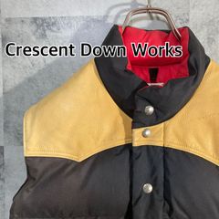 クレセントダウンワークス 激レア レザーヨーク ダウンベスト USA製
