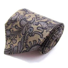 ピエールカルダン ブランド ネクタイ 総柄 ペイズリー 幾何学模様 シルク PO  メンズ ブラウン Pierre Cardin 【中古】