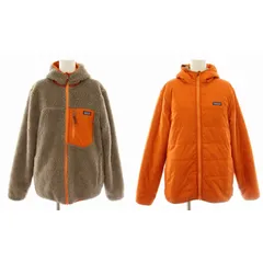パタゴニア Patagonia キッズリバーシブルレディフレディーフーディ リバーシブルジャケット アウター 茶 ブラウン オレンジ 68095 /YTのサムネイル