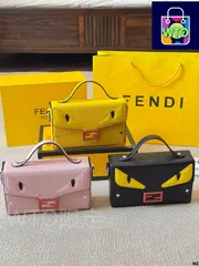 【今日特価】Fendi Fendi Eyes Monster Square Bag - フェンディ フェンディアイズ モンスター スクエアバッグ～カジュアルな四角デザイン × 春ワームカラー老花、容量豊富で使い勝手抜群～送料無料-WTO輸入2