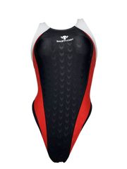 SWIMHXBY 競泳水着 レディース 黒赤白 282 ハイレグ 9XL