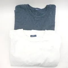 ◇ ⊇ ITEMS URBAN RESEARCH 裏起毛 ロンT ベスト サイズL ホワイト ネイビー メンズ E  【1501160013408】のサムネイル
