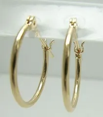 フープピアス 小さめ 日本製 フープ K18 両耳用 ピアス パイプサイズ 1mm × 13mm 18金 18k ゴールド レディース メンズ 男性 女性