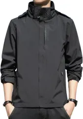 BENQUE(ベンケ) アウトドア ジャケット 登山服 マウンテンパーカー 防寒 防風 撥水 ウェア 長袖 上着 バイク 釣り キャンプ 自転車 トレッキング ウインドブレーカー(ブラック,  XL)