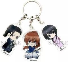 [중고] 잡화 桂＆抜刀斎＆巴 3チャームキーホルダー [るろうに剣心 최종장 The Final / The Beginning]