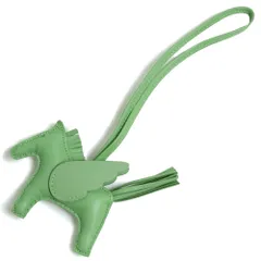 エルメス ロデオ ペガサス PM バッグチャーム アニューミロ ラムスキン ヴォースイフト レザー Vert criquet ヴェールクリケット 緑 B刻印 箱付 HERMES（新品・未使用品）