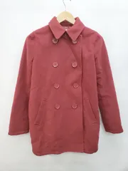 ◇ MOUSSY マウジー ステンカラー 秋冬 長袖 ピーコート サイズ1 レッド系 レディース P  【1403180008702】