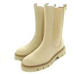 ルカグロッシ Luca Grossi 23AW ロングブーツ サイドゴア イタリア製 白 ホワイト 37 ■OS