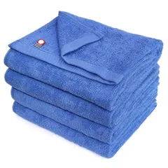 【特価商品】エステサロン用 34x86cm 全100色 エムカラー 軽量薄手 4枚組 (No.23 フェイスタオル ライトブルー) 業務用 mc-ft4 今治タオル